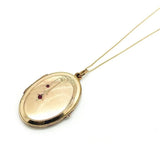 Art Nouveau Rolled Gold Locket Necklace