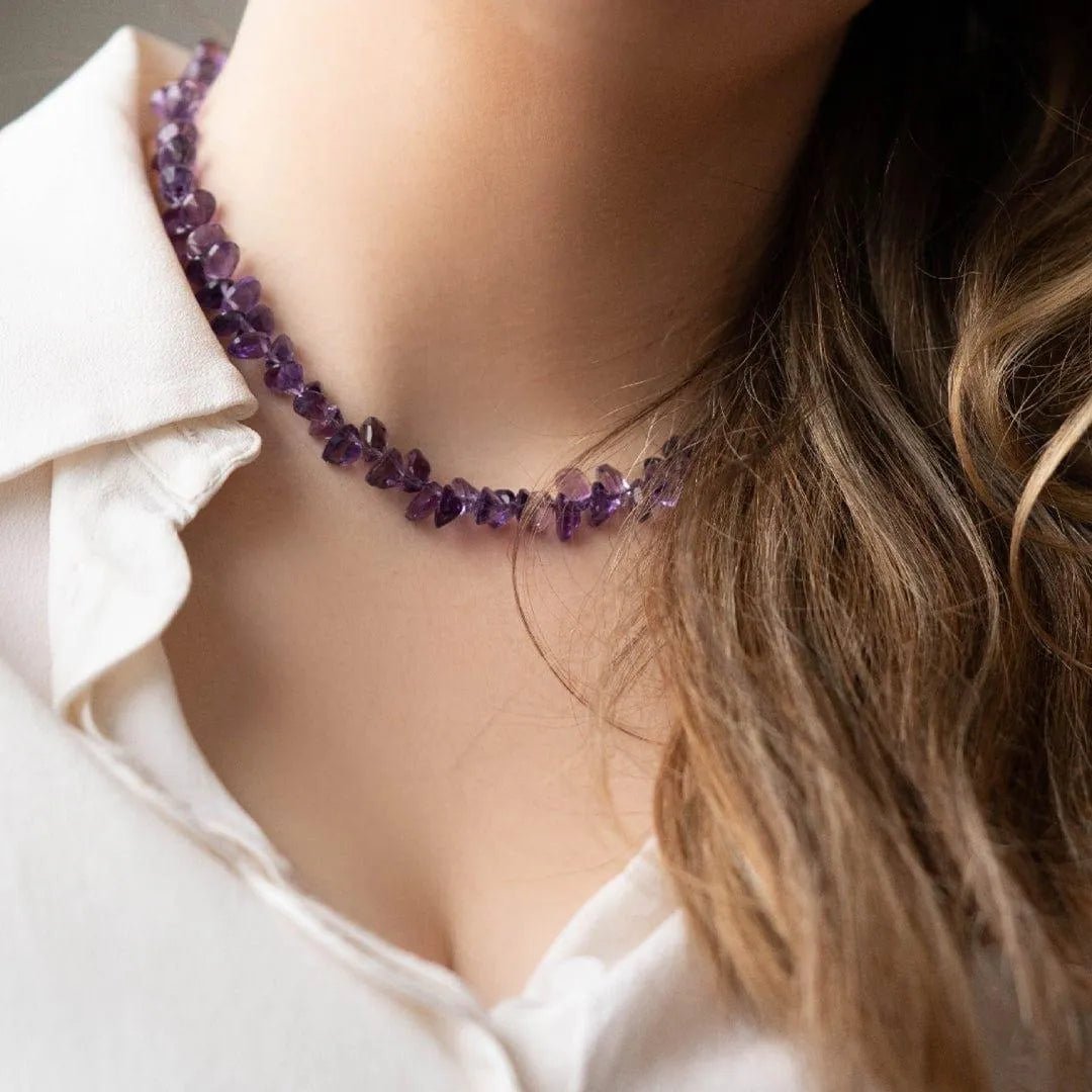 Beaded Amethyst Necklace, view 5