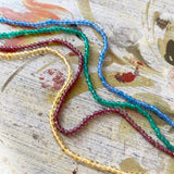 Blue Agate 9ct Gold Gemstone Choker Necklace