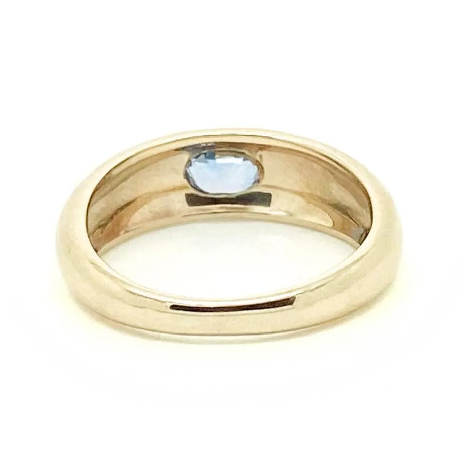 Blue Sapphire 9ct Gold Dome Ring, view 6