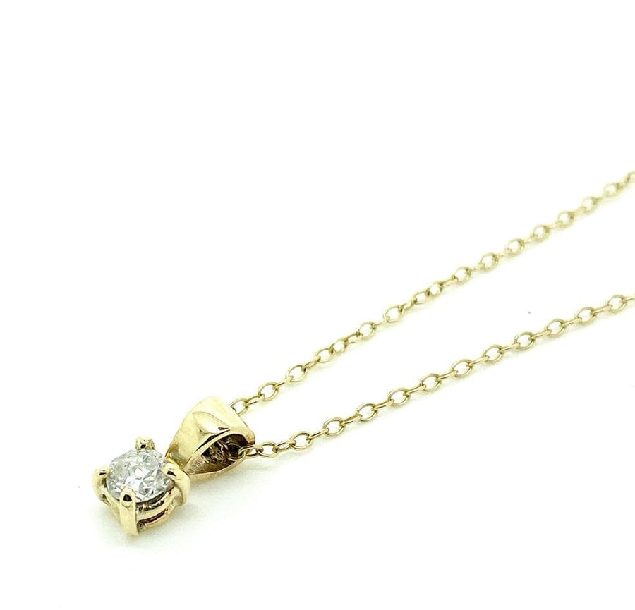 BY MAYVEDA Necklace Antique Victorian 9ct Gold Diamond Necklace