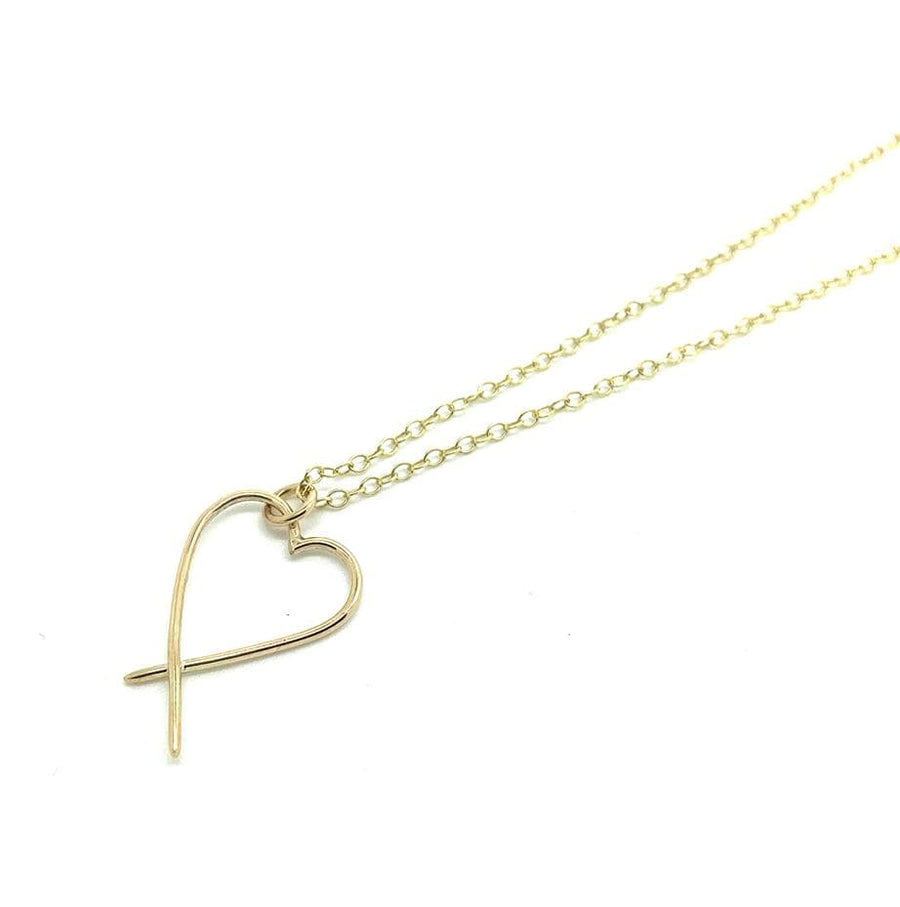Handmade With Love 9ct Gold Heart Charm Necklace