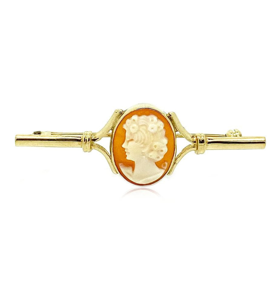 EDWARDIAN Brooch Antique Edwardian Cameo 9ct Gold Brooch Pin