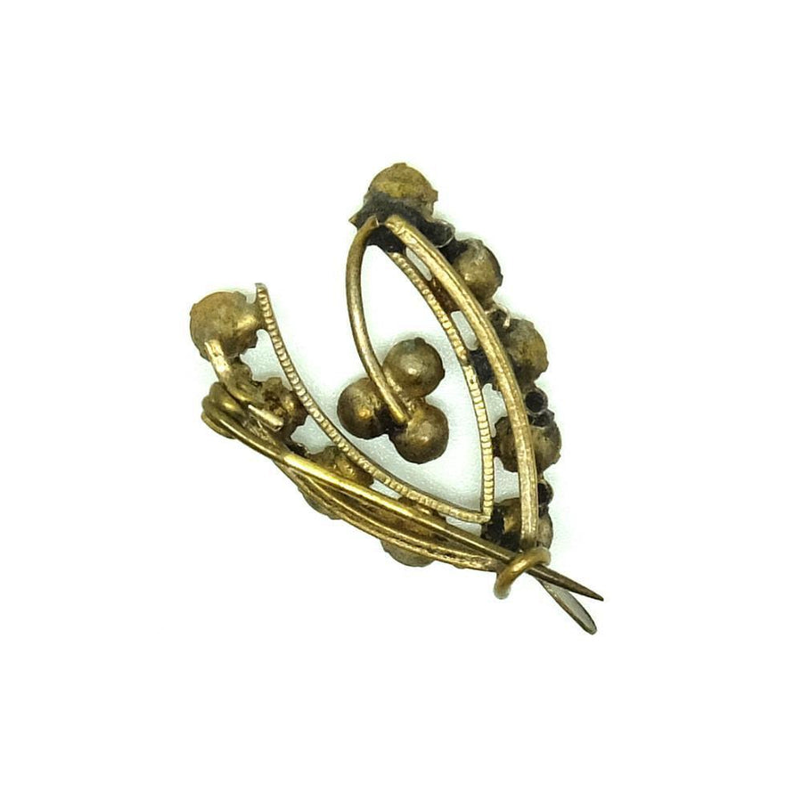 Antique Edwardian Wishbone Flower Brooch