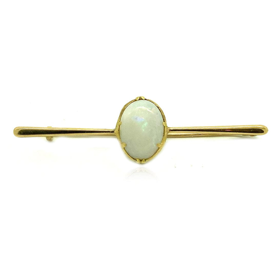 EDWARDIAN Brooches & Lapel Pins Antique Edwardian 3ct Opal 15ct Gold Bar Brooch Mayveda Jewellery