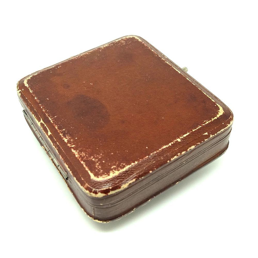 Antique Edwardian Brown Leather Jewellery Box