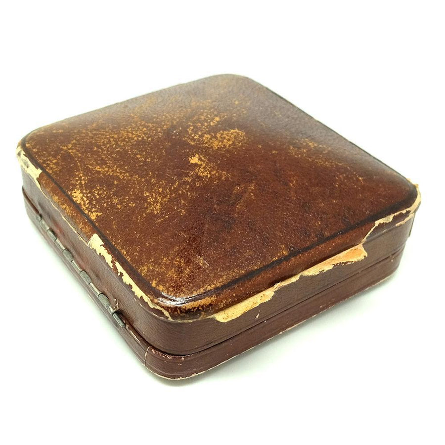 Antique Edwardian Brown Leather Jewellery Box