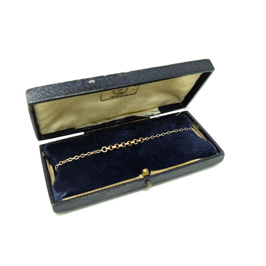 Antique Edwardian Scottish Blue Leather Jewellery Box