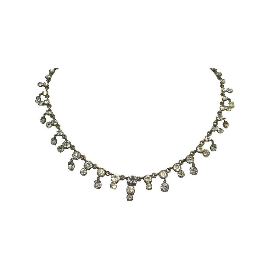 Antique Edwardian 1901 Riviera Glass Necklace