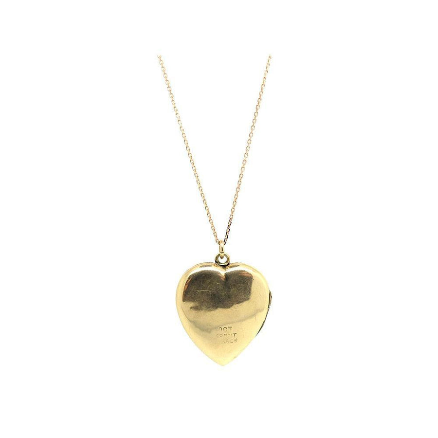 Antique Edwardian Engraved 9ct Rose Gold Heart Locket