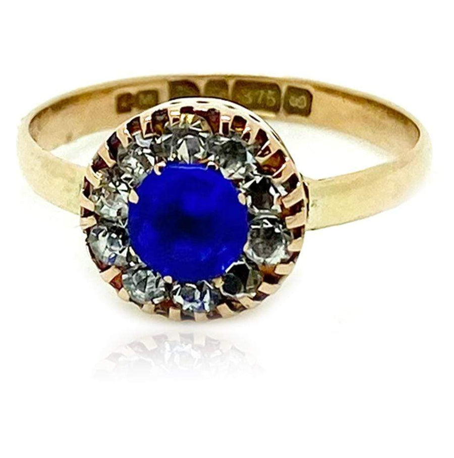 EDWARDIAN Ring Antique 1905 Edwardian Paste 9ct Gold Dress Ring
