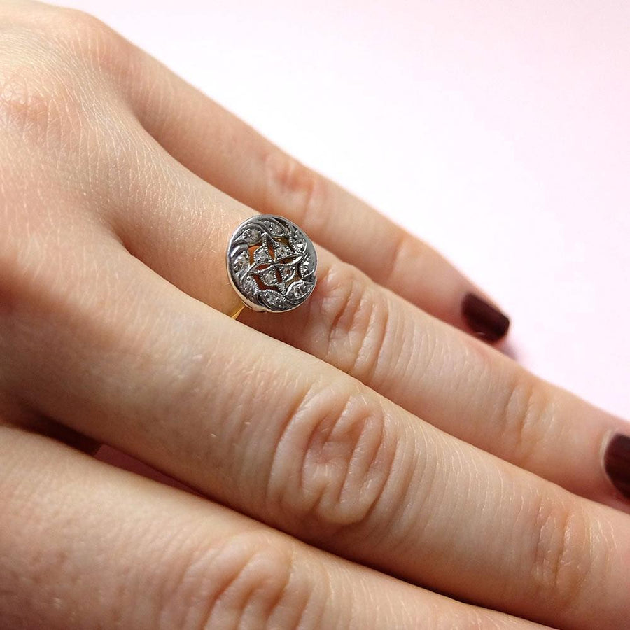 Antique Edwardian 18ct Gold Diamond Gemstone Ring