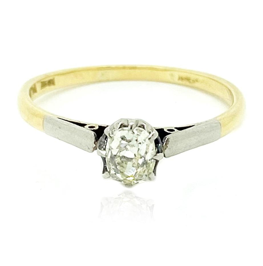 EDWARDIAN Ring Antique Edwardian 18ct Gold Platinum 0.35ct Diamond Ring