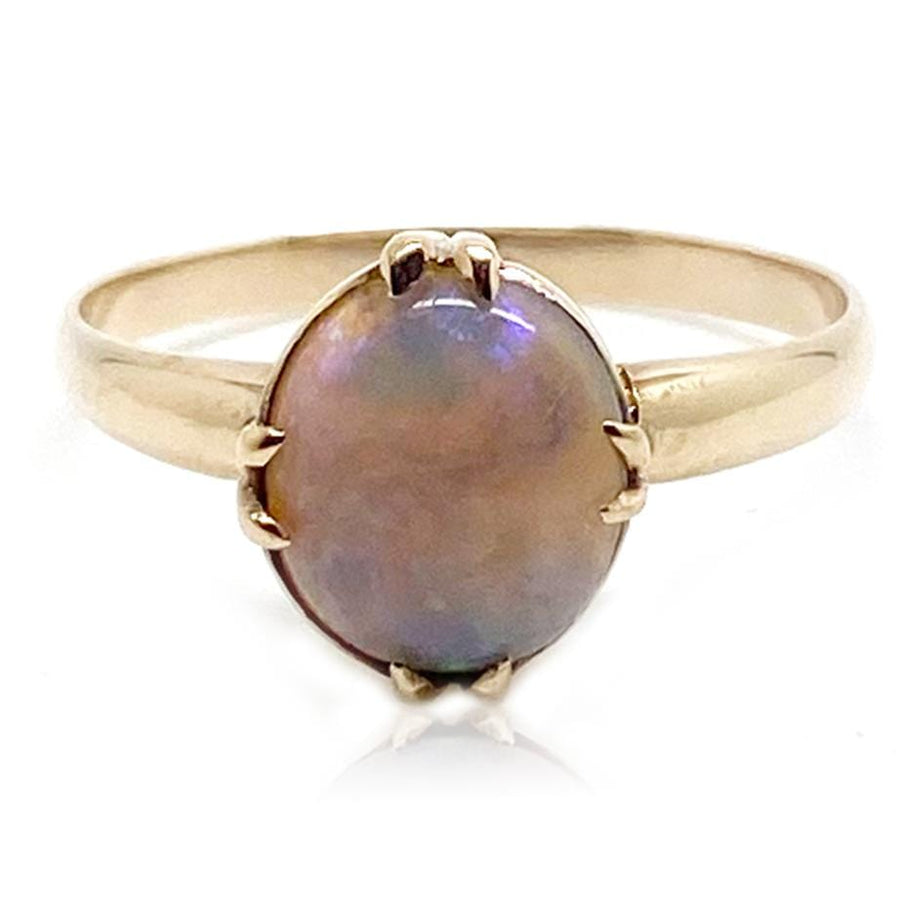 EDWARDIAN Ring Antique Edwardian 9ct Rose Gold Opal Ring