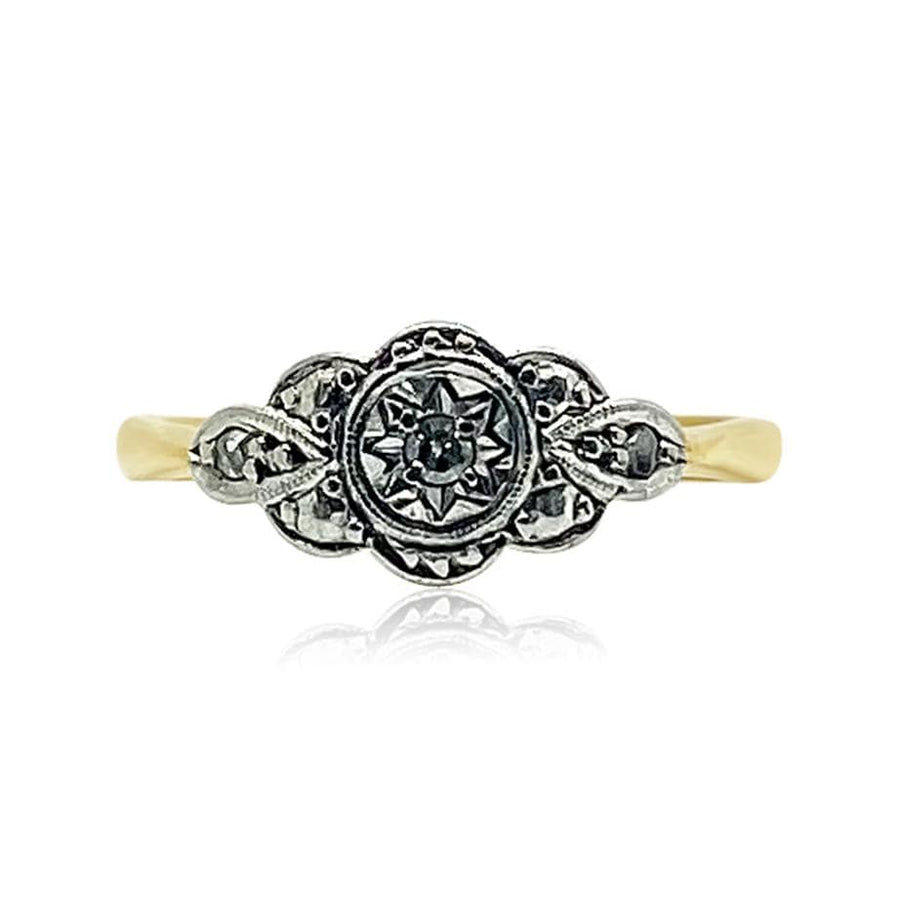 EDWARDIAN Ring Antique Edwardian Diamonds 18ct Gold Platinum Ring