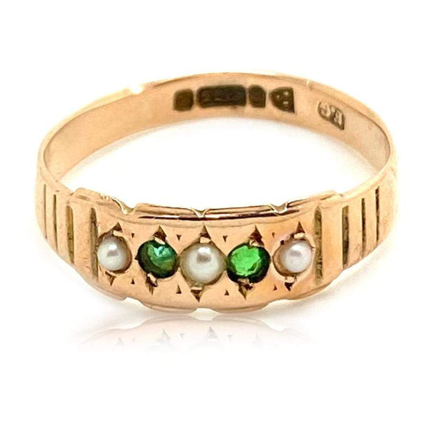 EDWARDIAN Ring Antique Edwardian Pearl 9ct Rose Gold Ring