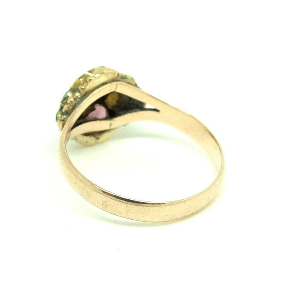 Antique Edwardian Pink Tourmaline 9ct Rose Gold Ring