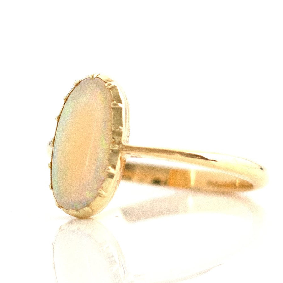 EDWARDIAN Ring Antique Edwardian Precious Opal 18ct Gold Ring Mayveda Jewellery