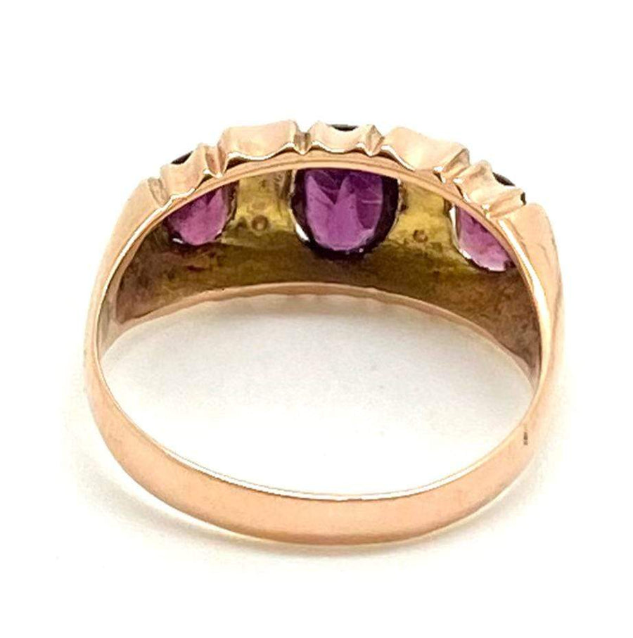 EDWARDIAN Ring Antique Edwardian Rhodolite Garnet 9ct Rose Gold Ring