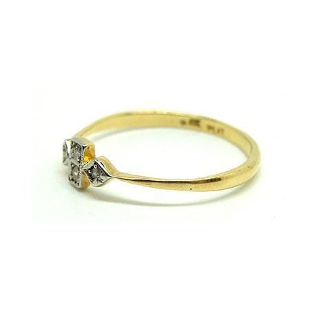 Reserved - Antique Edwardian 18ct Gold & Platinum Diamond Ring