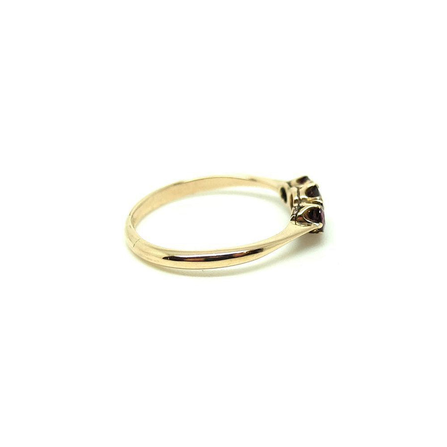 Reserved - Antique Edwardian Garnet 15ct Rose Gold Gemstone Ring