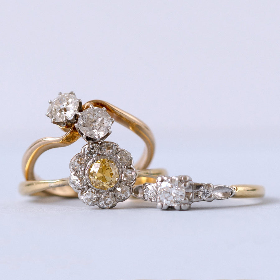 Edwardian Rings Antique Edwardian 18ct Diamond Toi Et Moi Ring Mayveda Jewellery