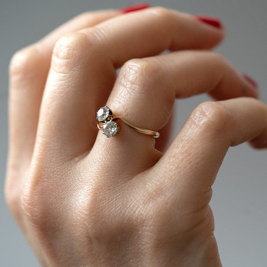Edwardian Rings Antique Edwardian 18ct Diamond Toi Et Moi Ring Mayveda Jewellery