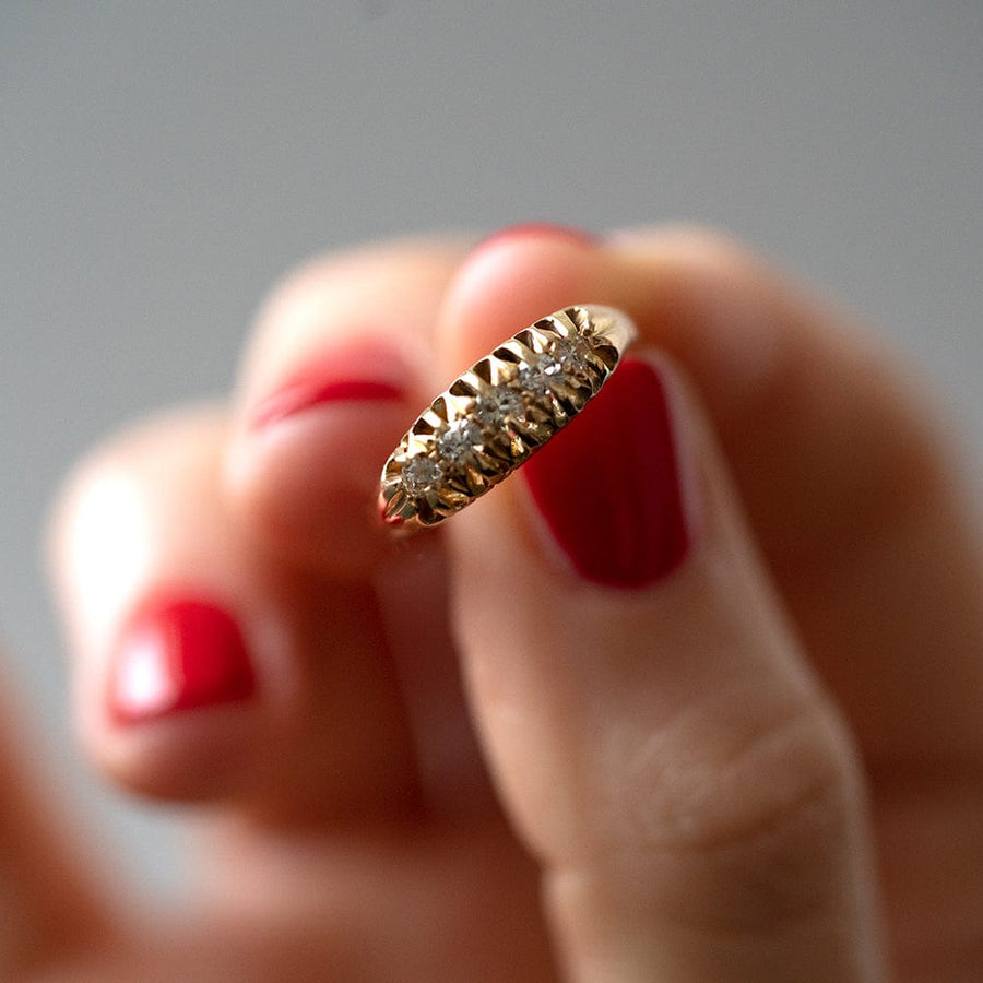 EDWARDIAN Rings Antique Edwardian 18ct Gold 0.25ct Diamond Ring Mayveda Jewellery