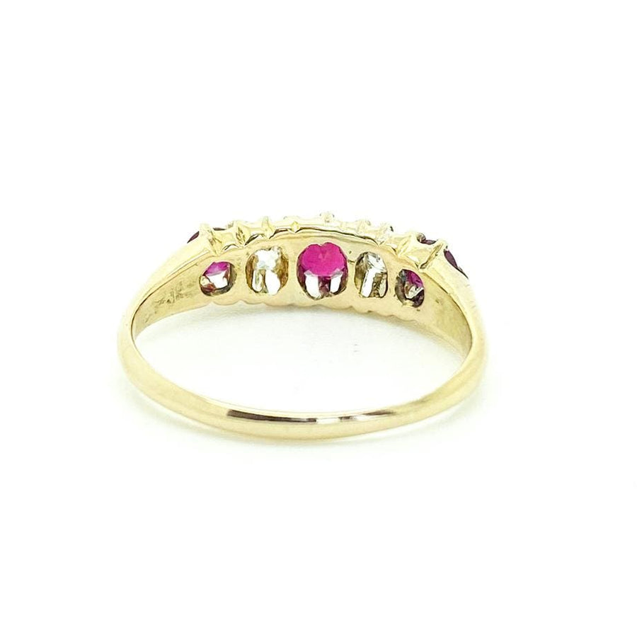George V Ring Antique George V Ruby Diamond 18ct Gold Ring