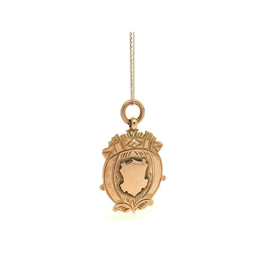 Antique Georgian (1822-1823 ) 9ct Rose Gold Crest Necklace