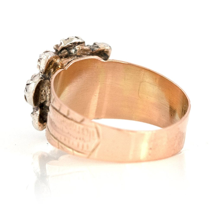GEORGIAN Rings Antique Georgian Rose Cut Diamond 9ct Rose Gold Ring Mayveda Jewellery