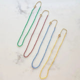 Green Agate 9ct Gold Necklace