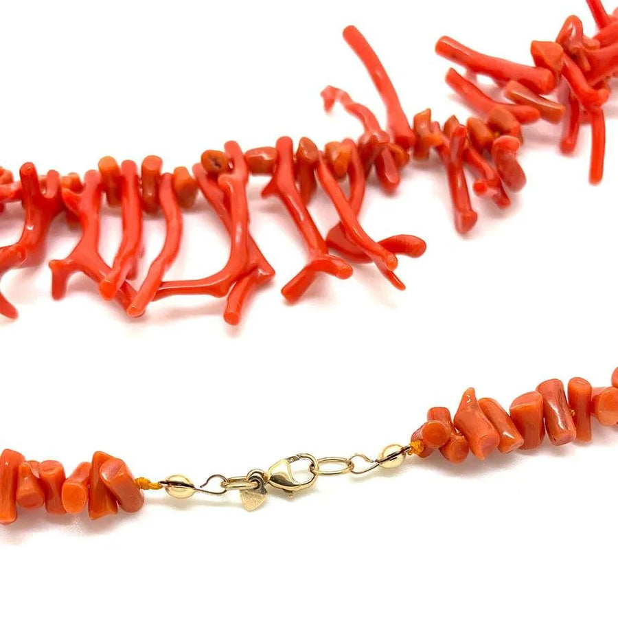 Beaded Precious Coral Necklace - Mayveda Jewelry