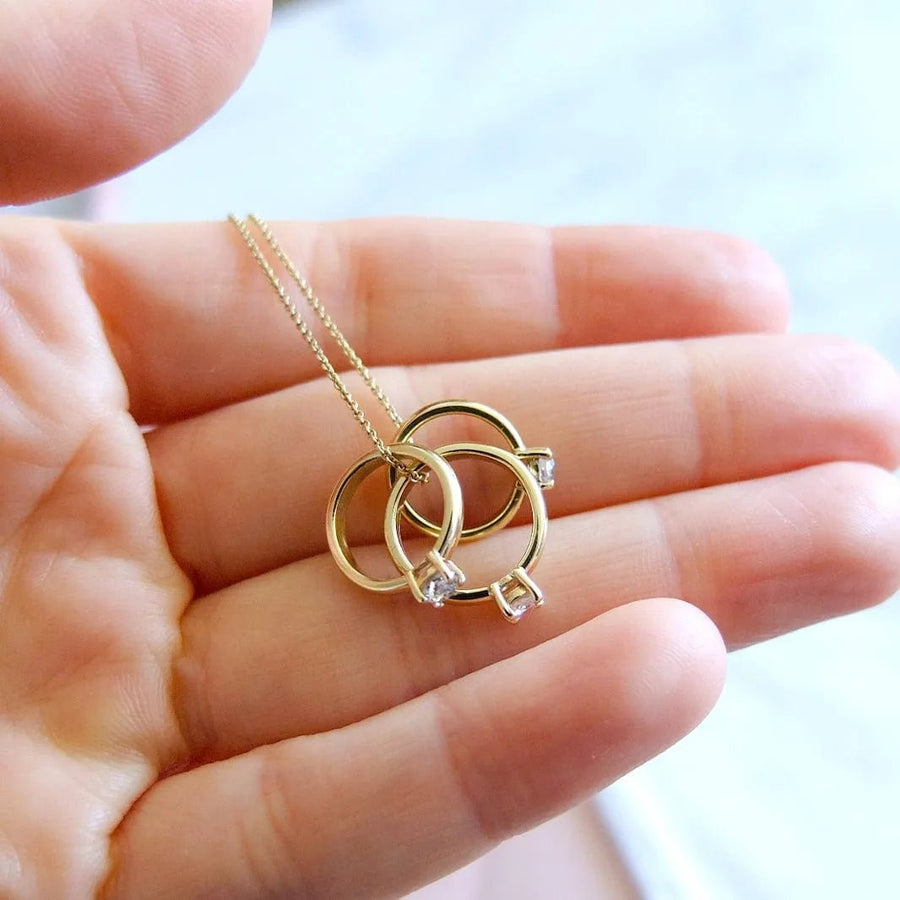 Limited Edition 9ct Gold Diamond Ring Necklace