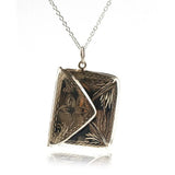 M SOLD | Vintage 1995 Silver Stamp Case Necklace