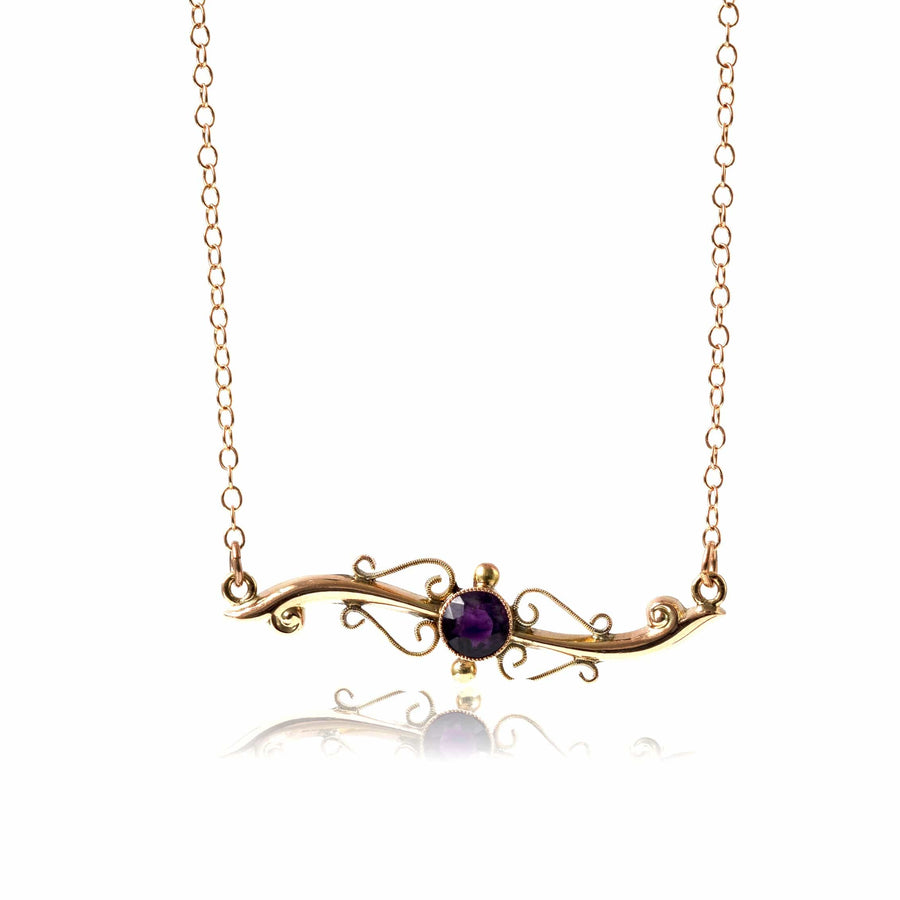 Mayveda Jewellery Necklaces Antique Victorian 9ct Rose Gold Amethyst Necklace Mayveda Jewellery