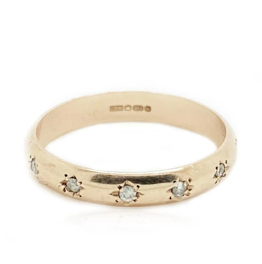 Diamond Star Eternity 9ct Gold Ring - Mayveda Jewelry