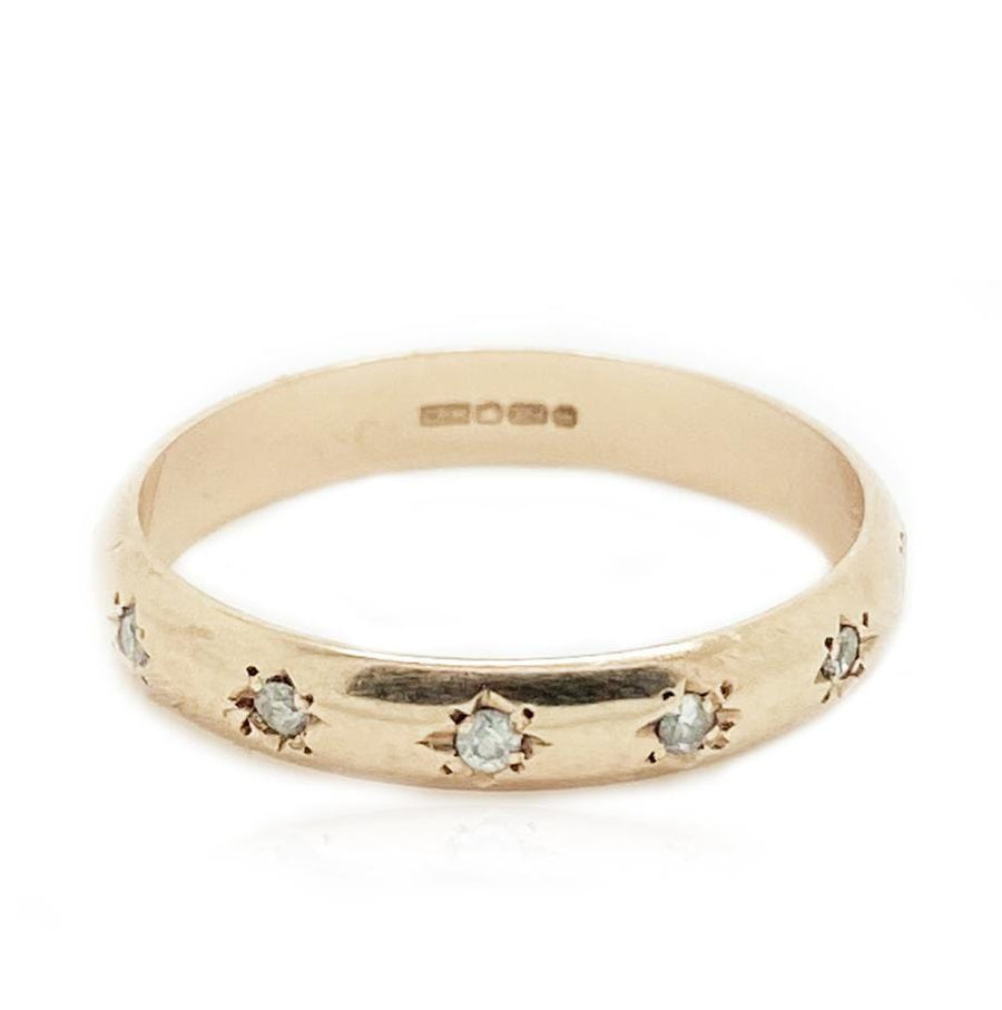 Mayveda Jewellery Ring Yellow Gold Handmade 18ct Stardust Diamond Eternity Ring Mayveda Jewellery