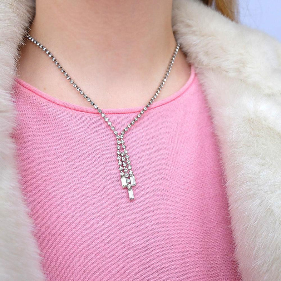 Vintage 1950s Diamantè Rhinestone Necklace