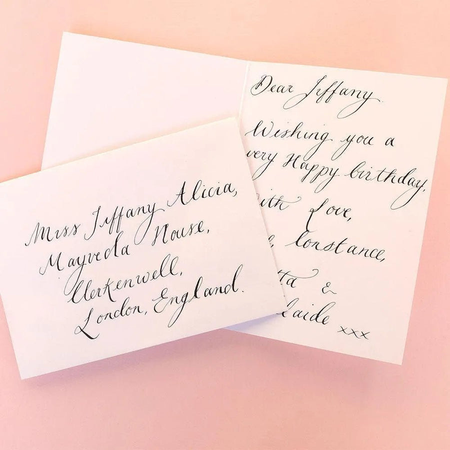 Modern Calligraphy Hand Written Greetings Card