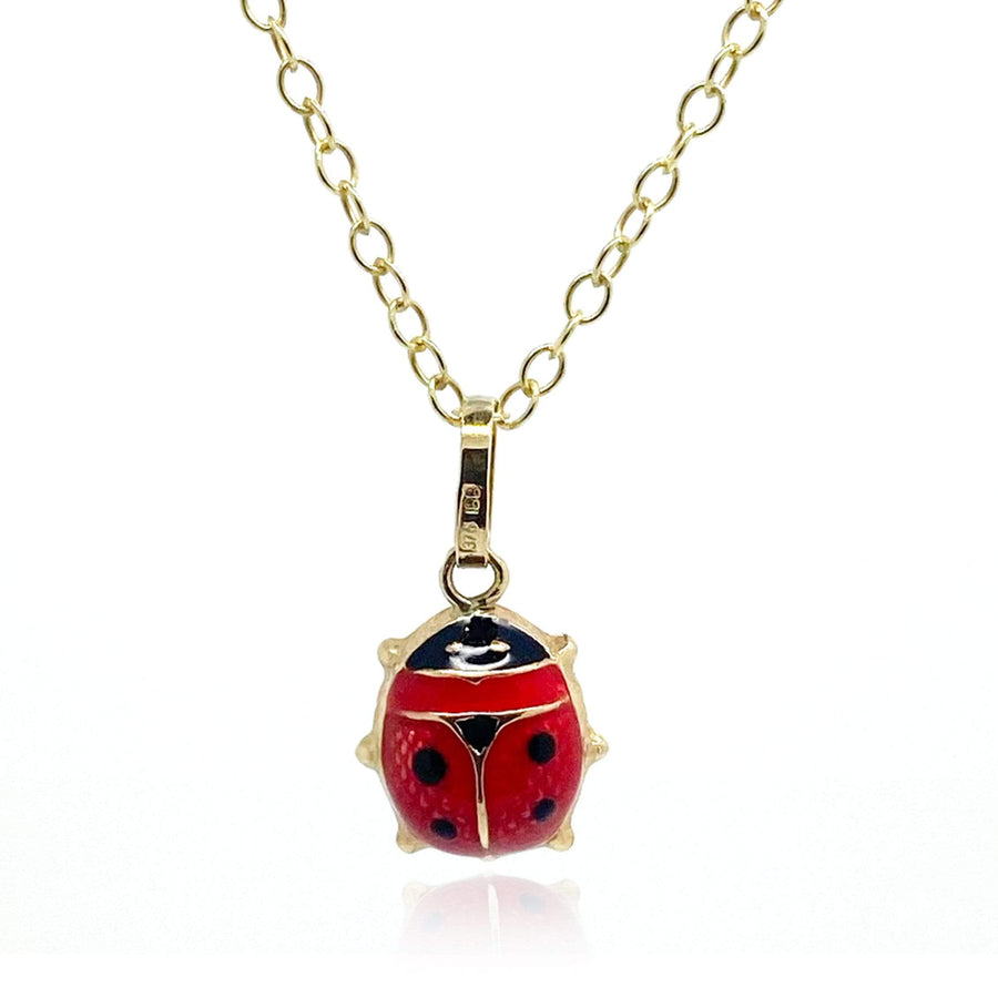 MODERN Necklace Modern 9ct Gold Ladybird Charm Necklace