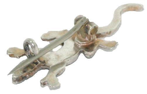 Vintage Silver Lizard Brooch