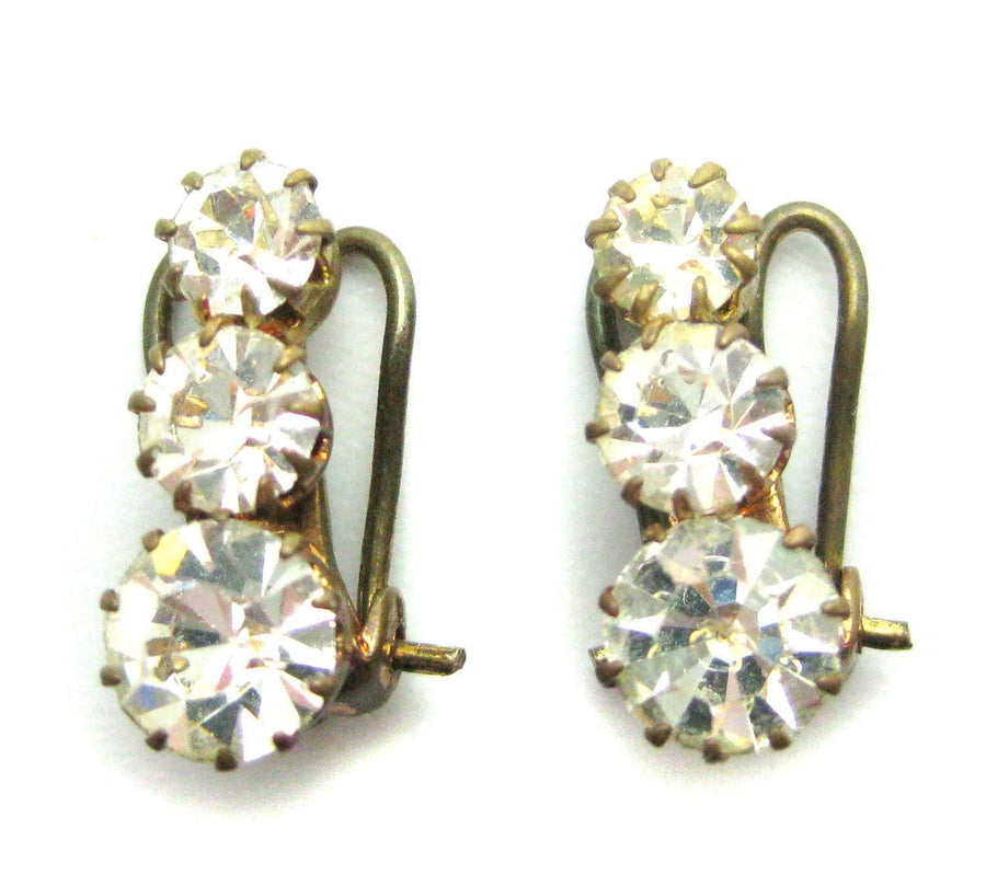 Diamante Clip Earrings