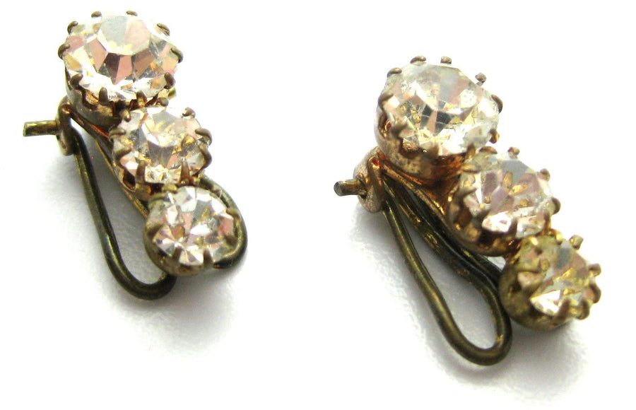 Diamante Clip Earrings