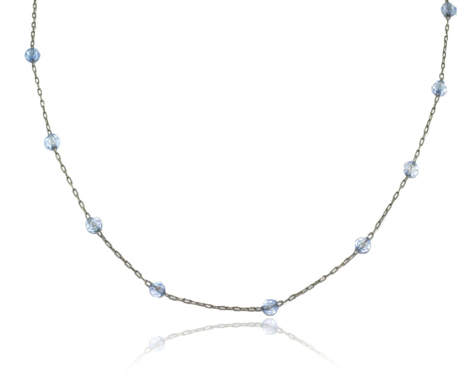Vintage Blue Glass Necklace