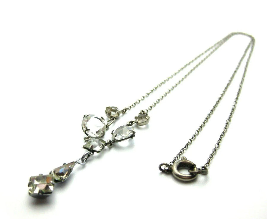 Vintage Diamante Drop Necklace - Mayveda Jewelry