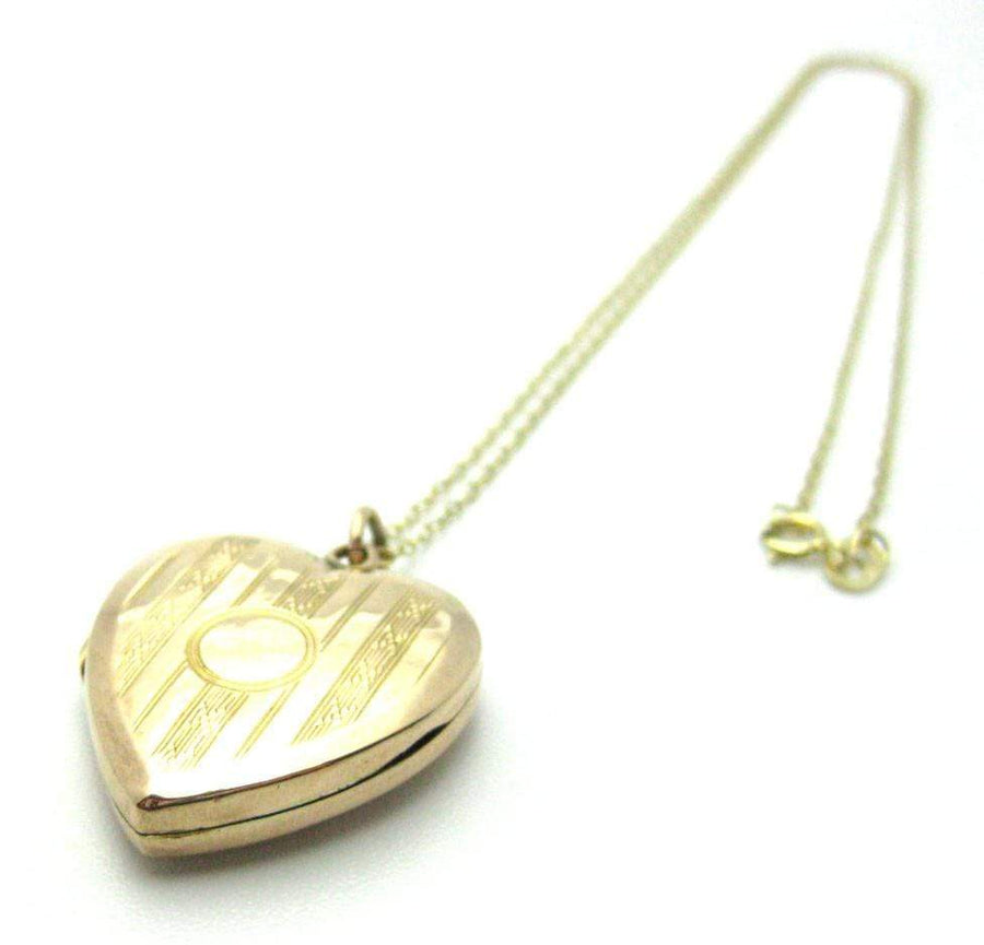 Vintage Gold Heart Locket Necklace
