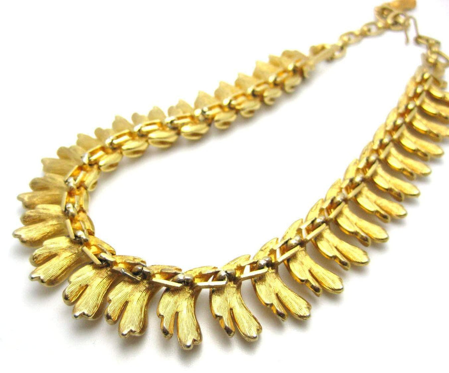 Vintage Gold Leaf Necklace