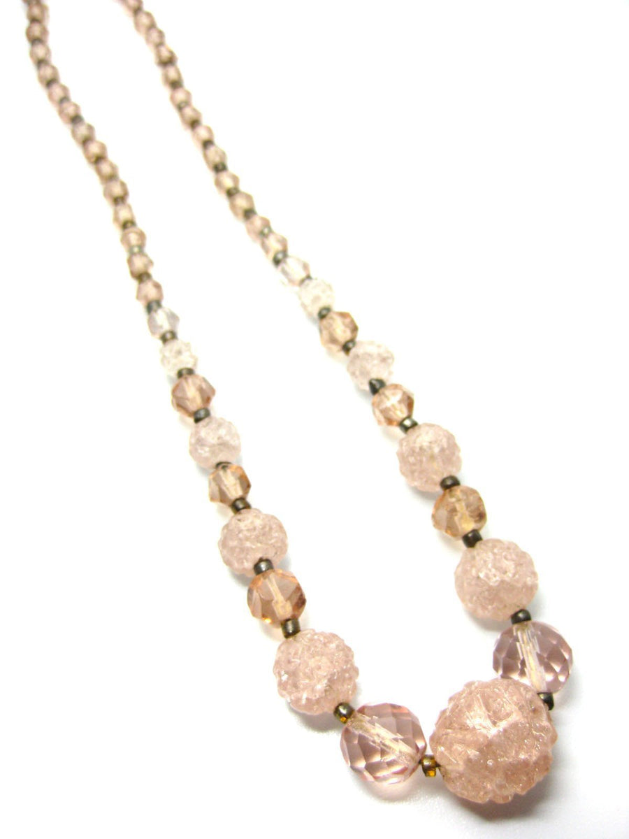 Vintage Pink Bead Necklace