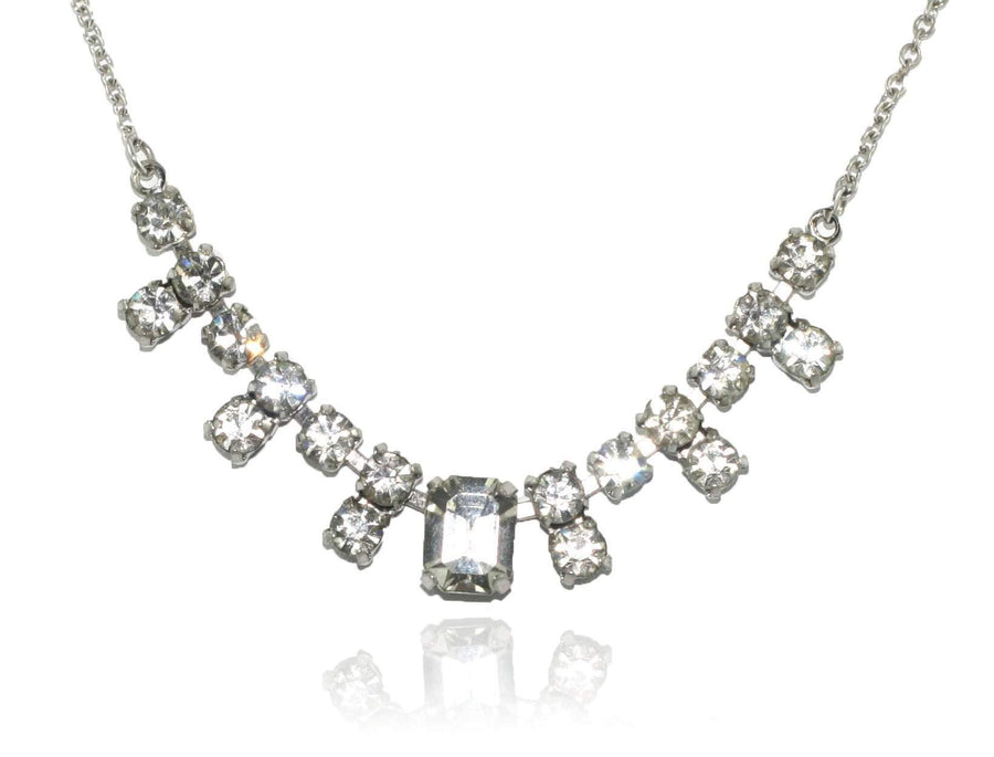 Vintage Square Cut Diamante Necklace